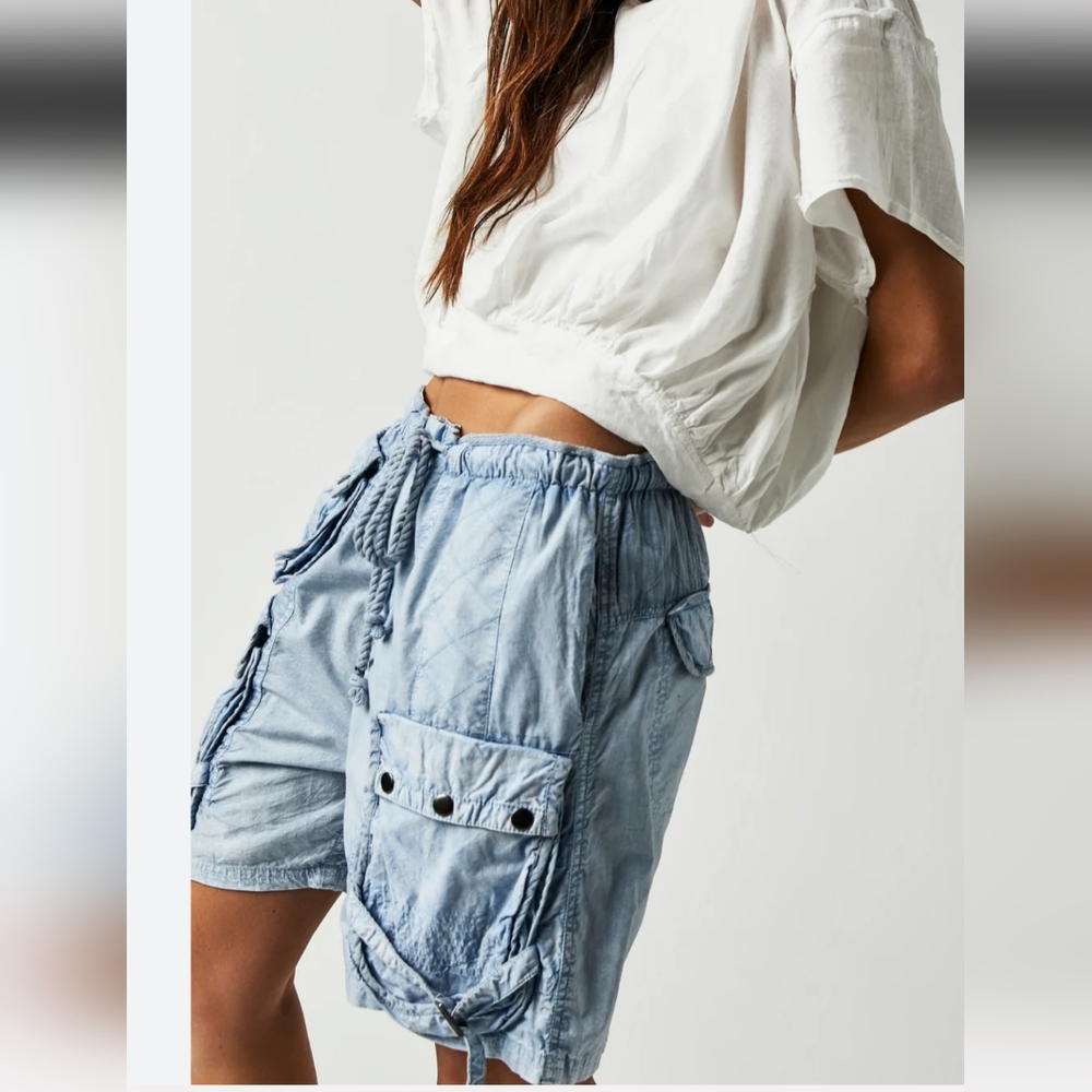 Free people Wild bay parachute shorts